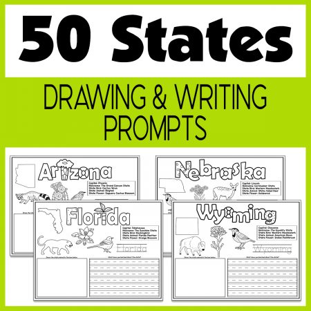 50 States Drawing & Writing Prompts